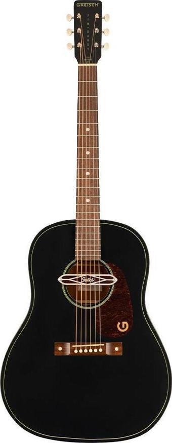 Gretsch Jim Dandy Deltoluxe Dreadnought Ceviz Klavye TSPG Blacktop Elektro Akustik Gitar