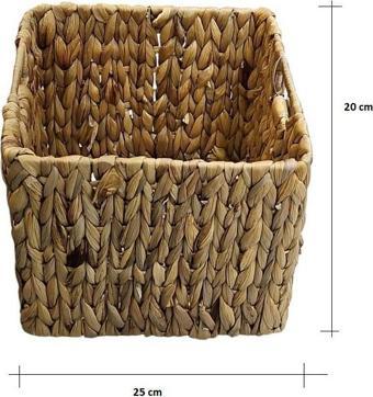 Panalı Naturel Kare Sepet S Boy PNL-22100S