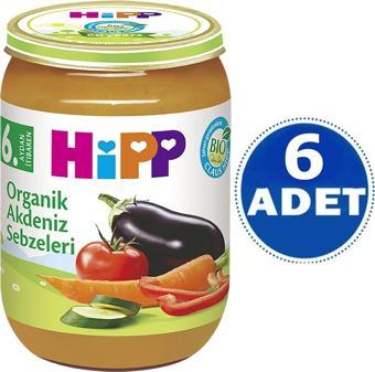 Hipp Kavanoz Maması Organik Akdeniz Sebzeleri 190 gr 6 ADET