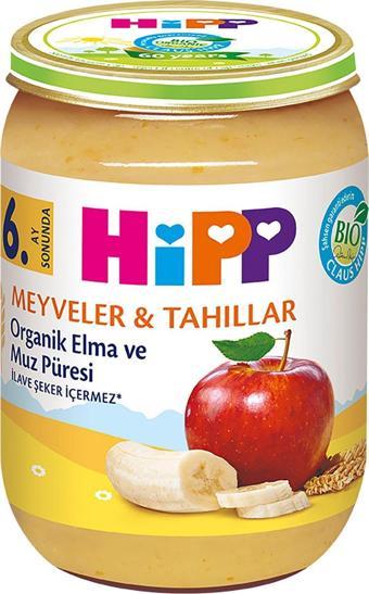 Hipp Kavanoz Maması Organik Elma Ve Muz Püresi 190 gr