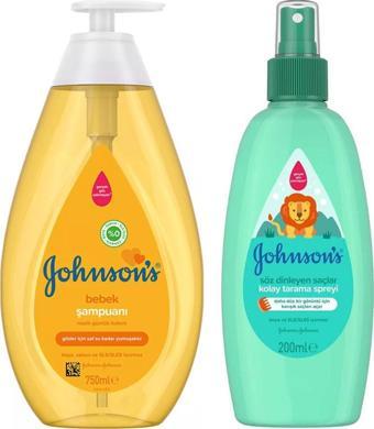 Johnsons Baby Kolay Tarama Spreyi Söz Dinleyen Saçlar 200 ml + Johnsons Bebek Şampuanı 750 ml