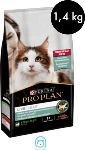 Pro Plan Liveclear Sterilised Somonlu Alerji Önleyici Kısırlaştırılmış Yetişkin Kedi Maması 1,4 Kg