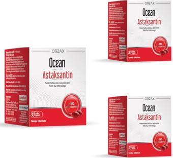 Ocean Astaksantin Doğal Antioksidan 30 Kapsül X3 Adet