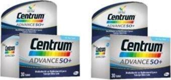 Centrum Advance 50 Multivitamin 30 Tablet 2'Li Paket-Yeni Ambalaj
