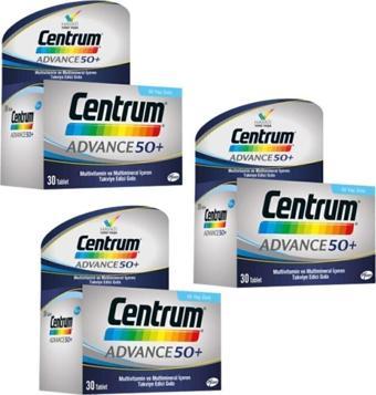 Centrum Advance Multivitamin 50 Yaş Üstü İçin 30 Tablet X3 Adet