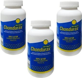 Chondurax Glukozamin Konroitin Msm Triple Action D3 Vitamin 200 Tablet X3 Adet