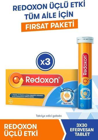 Redoxon Üçlü Etki 3X30 Efervesan Tablet (Fırsat Paketi) I 1000 Mg C Vitamini, D Vitamini Ve Çinko Iç