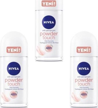 Nivea Deo Roll-On Kadın Deodorant Invisible Powder Touch 50 Ml 3 Adet
