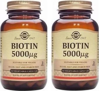 Solgar Biotin 5000 Mcg 50 Kapsül 2 Adet