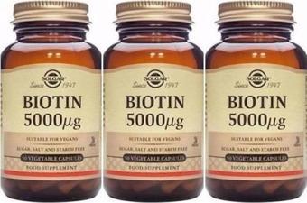 Solgar Biotin 5000 Mcg 50 Kapsül 3 Adet