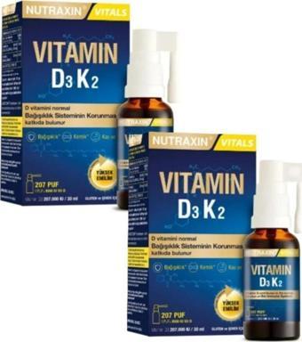 Nutraxin D3K2 Sprey 30 Ml X 2 Adet