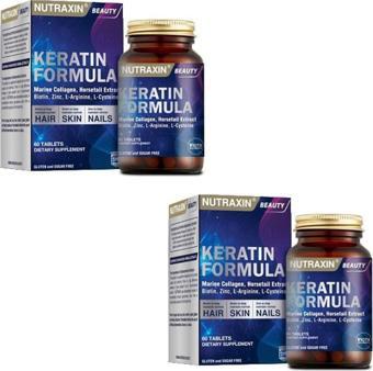 Nutraxin Keratin Formula 60 Tablet Hair - Nails - Skin X2 Adet