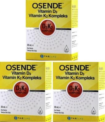 Osende D3K2 Kompleks Damla 20 ml x 3 Adet