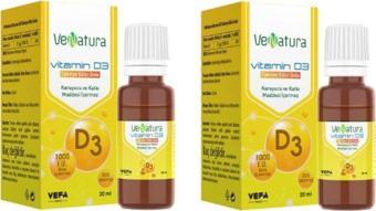 Venatura Vitamin D3 Takviye Edici Gıda 20 Ml Damla X2 Adet