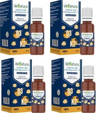 Venatura Vitamin D3 Ve K2 20Ml Damla 20 Ml X4 Adet