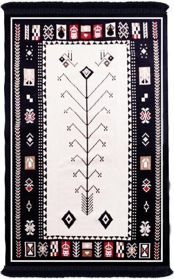 Bigghome Çift Taraflı Kilim, Makinede Yıkanabilir, Modern Desenli, 80*150 cm, SA1534A