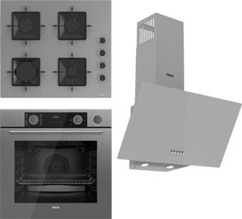 Ferre Steamart -Fryart  Ss Serisi Gri Cam Set (ss208 + Xe64cpr +d088 )