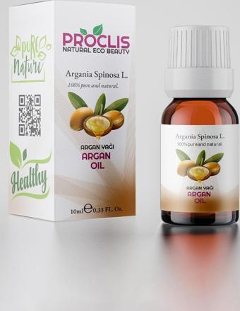 PROCLİS Soğuk Sıkım Argan Yağı, %100 Doğal Sabit Yağ, Argan Oil 10 ml