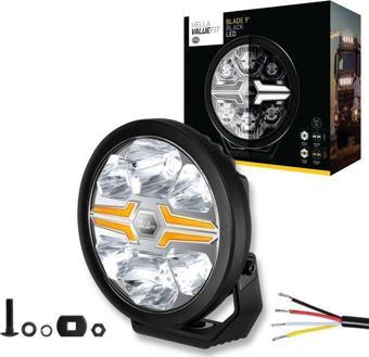 Hella Off-Road Valuefit Blade Led Uzun Far Siyah 18W 9" Beyaz-Amber Isik 1FJ357199-071