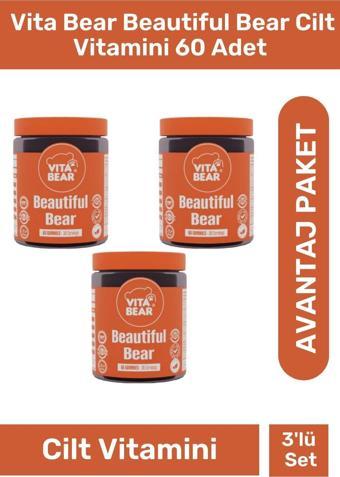 Beautiful Bear Cilt Vitamini 60 Adet 3'lü Paket