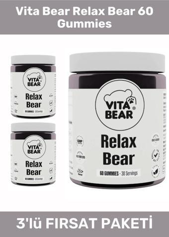 Relax Bear 60 Gummies - 3 Adet