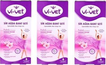 VİVET SİR AĞDA BANT SETİ HASSAS CİLTLER PUDRALI 41 ' li SET x 3 ADET