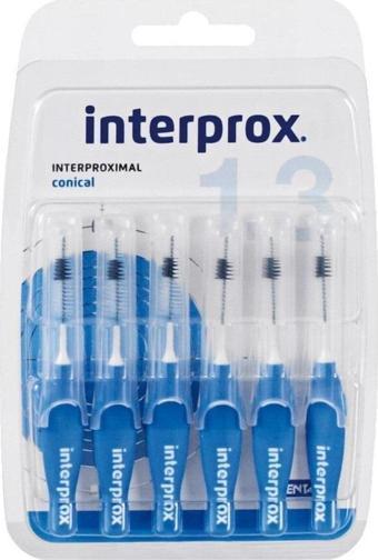 İnterprox Interprox Interproximal Conical 1.3Mm Arayüz Fırçası 6 Adet Mavi