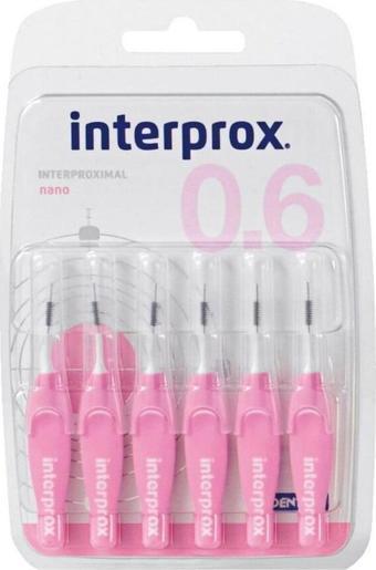 İnterprox Interprox Interproximal Nano 0.6Mm Arayüz Fırçası 6 Adet Pembe