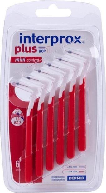 İnterprox Interprox Plus Mini Conical 0.6Mm Arayüz Fırçası 6 Adet Kırmızı