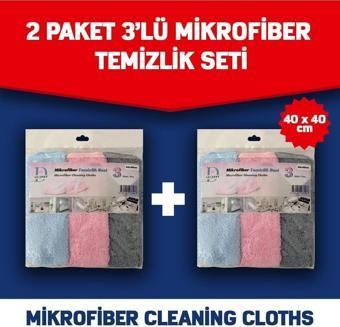 Ladorax Mikrofiber Temizlik Bezi 6 Adet 40*40 Genel Temizlik Bezi