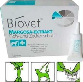 Biovet Bitkisel Küçük ırk Köpek Pire Kene Damlası 4'Lü