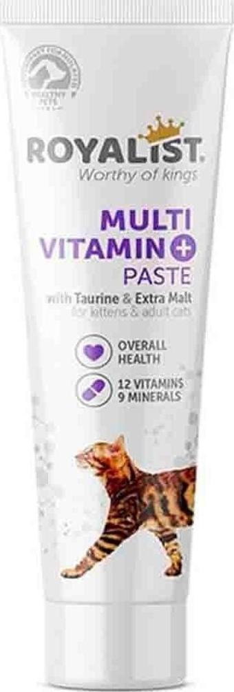 Royalist Taurin ve Mineral Katkılı Genel Sağlık Destekleyici Kedi Multivitamin Paste 100 Gr