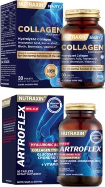 Nutraxin Hidrolize Kolajen Hyaluronic Acid 30 Tablet + Tip 2 Kolajen Içeren Artroflex Hya-C-Iı 90 Tablet