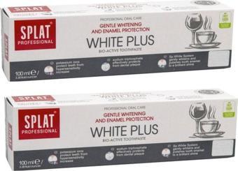 Splat Professional White Plus 100 Ml +Mine Koruması Ve Beyazlatma Diş Macunu X 2 Adet