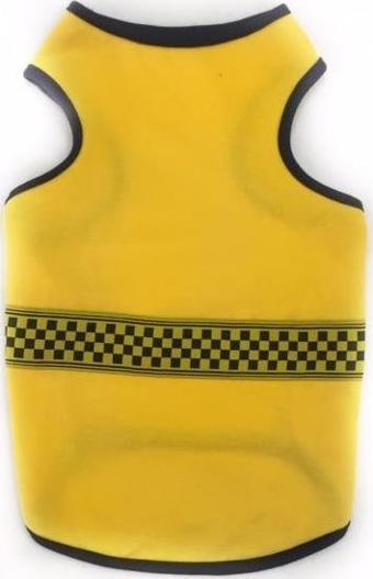 Yellow Black Checker Atlet Kedi Kıyafeti Kedi Elbisesi