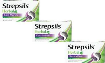 Strepsils Herbal Kara Münver + C Vitamini & Çinko İçeren Pastil (3 Adet)