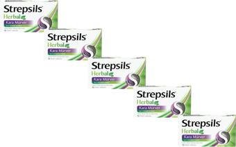 Strepsils Herbal Kara Münver + C Vitamini & Çinko İçeren Pastil (5 Adet)