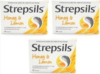 Strepsils Bal & Limon Aromalı 24 Pastil 3 Adet