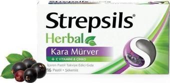 Strepsils Herbal Kara Mürver 16 Pastil