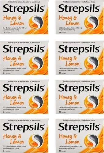 Strepsils Honey & Lemon 24 Pastil | Bal Ve Limon Aromalı X8