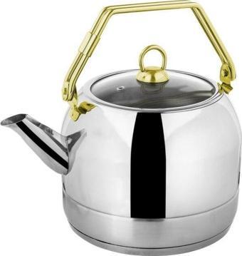 Oms Çelik Çaydanlık Üstten Tutmalı 5 Litre Gold 8078 