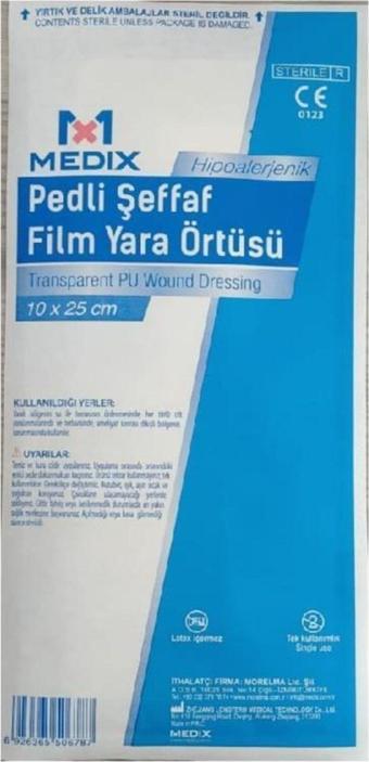 Medix Pedli Şeffaf Film Yara Örtüsü 10 X 25 Cm Tekli
