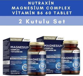 Nutraxin Magnesium Complex Vitamin B6 60 Tablet - 2 Kutulu Set