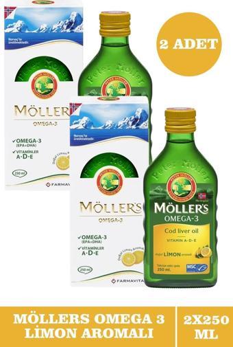 Möller'S Omega 3 Limonlu Balık Yağı Şurubu 250 Ml 2 Adet