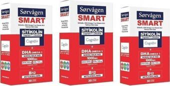 Sorvagen Smart Sitikolin Dha Omega 3 Ve B12 30 Kapsül X 3