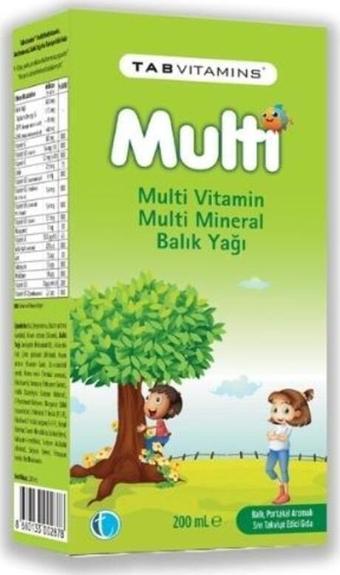 Tab İlaç Tabvitamins Multi Balık Yağı 200 Ml