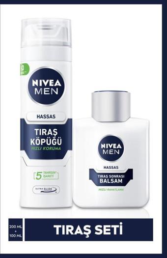 Nivea Men Hassas Tıraş Köpüğü 200 ml Tıraş Sonrası Balsam Hassas 100 ml