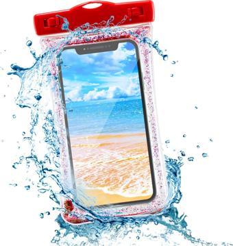 MF Product 0243 Su Geçirmez Telefon Kılıfı Kırmızı