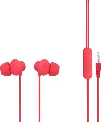 MF Product Acoustic 0088 Mikrofonlu Kablolu Kulak İçi Kulaklık Kırmızı