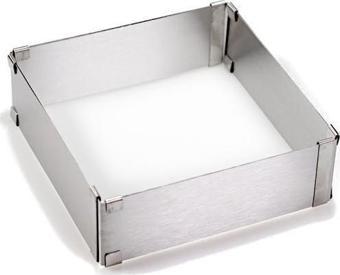 Ayarlanabilir Kare Turta Çemberi 20-40 cm  / Kare Pasta Kalıbı